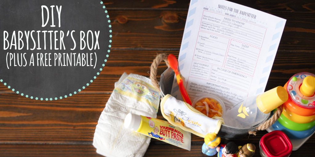 DIY Babysitter's Box Printable Headline - Wit and Wander