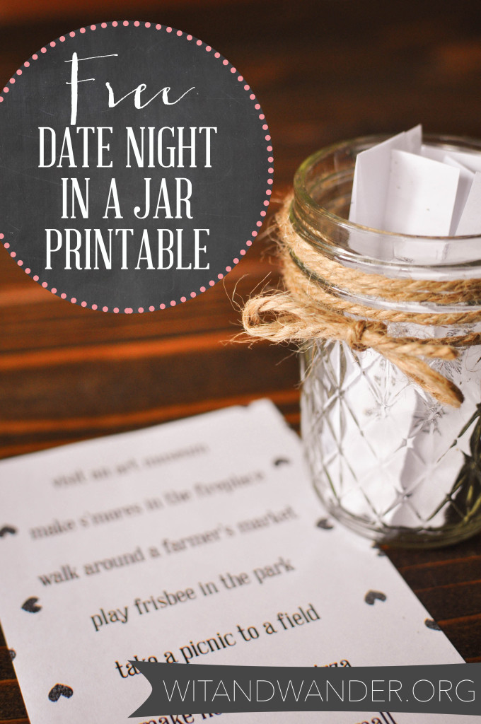 DIY Date Night Jar Plus A Free Printable Our Handcrafted Life