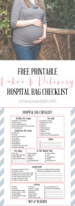Labor + Delivery Hospital Bag Checklist | Wit & Wander