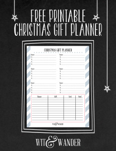 Christmas Gift Planner Pinterest