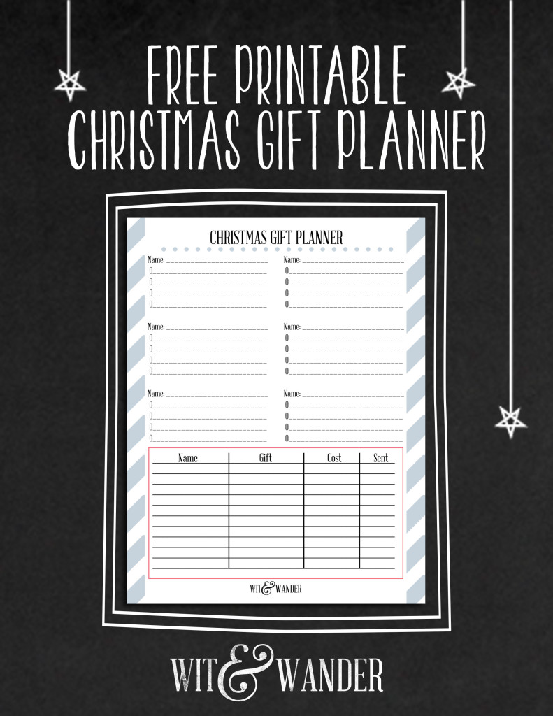 Christmas Gift Planner - Wit & Wander