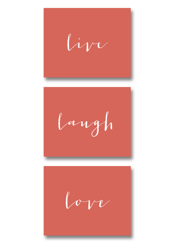 Live Laugh Love Trio of Romantic Art Prints - Wit & Wander