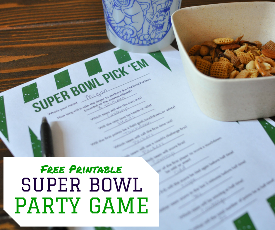 Printable Football Party Games to Play During The Big Game