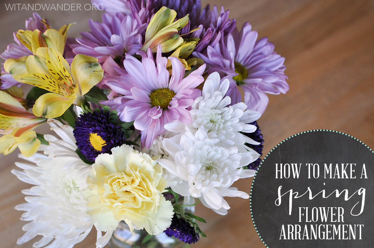 DIY Spring Flower Arrangement