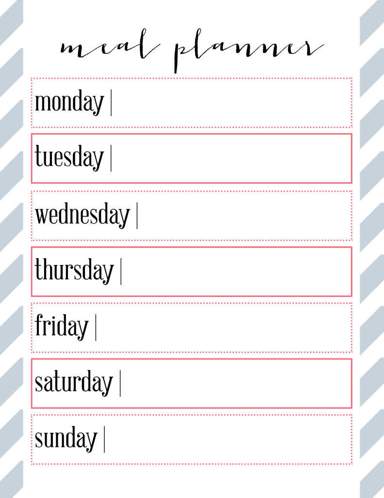 Dry Erase Menu Planner - Wit & Wander for By Dawn Nicole