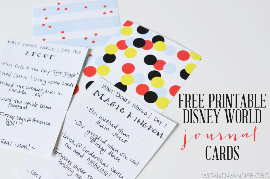 Disney Journal Cards - Wit & Wander 5