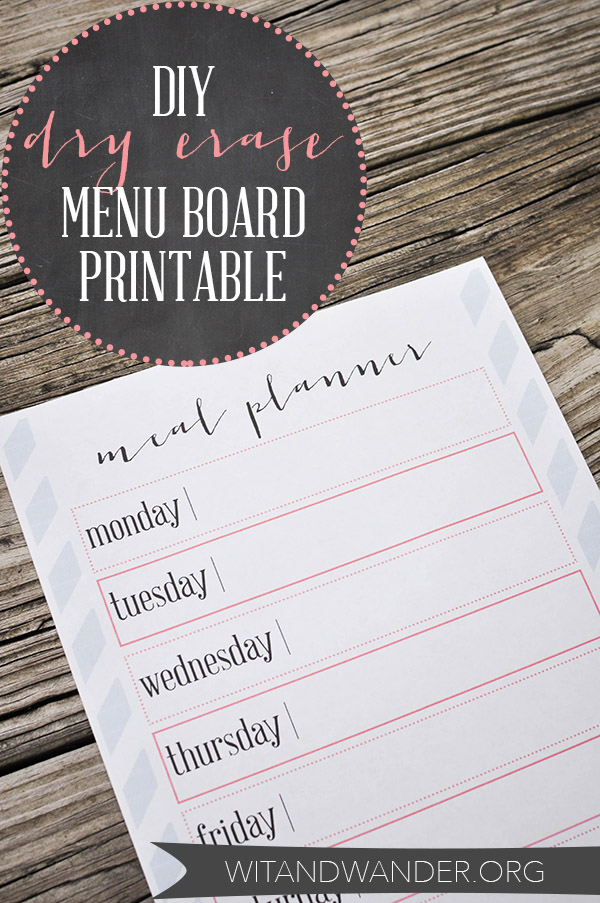 Get Organized with Dry Erase Sheets (and some Free Printables