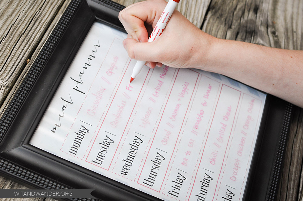 DIY Dry Erase Menu Board {Plus a Free Printable!} Our Handcrafted Life