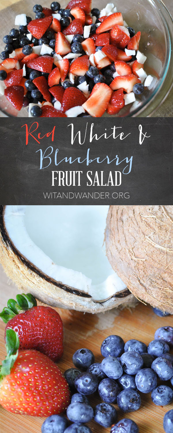 Red, White, and Blueberry Fruit Salad - Wit & Wander