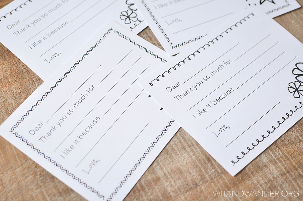 Kid's Thank You Notes - Wit & Wander