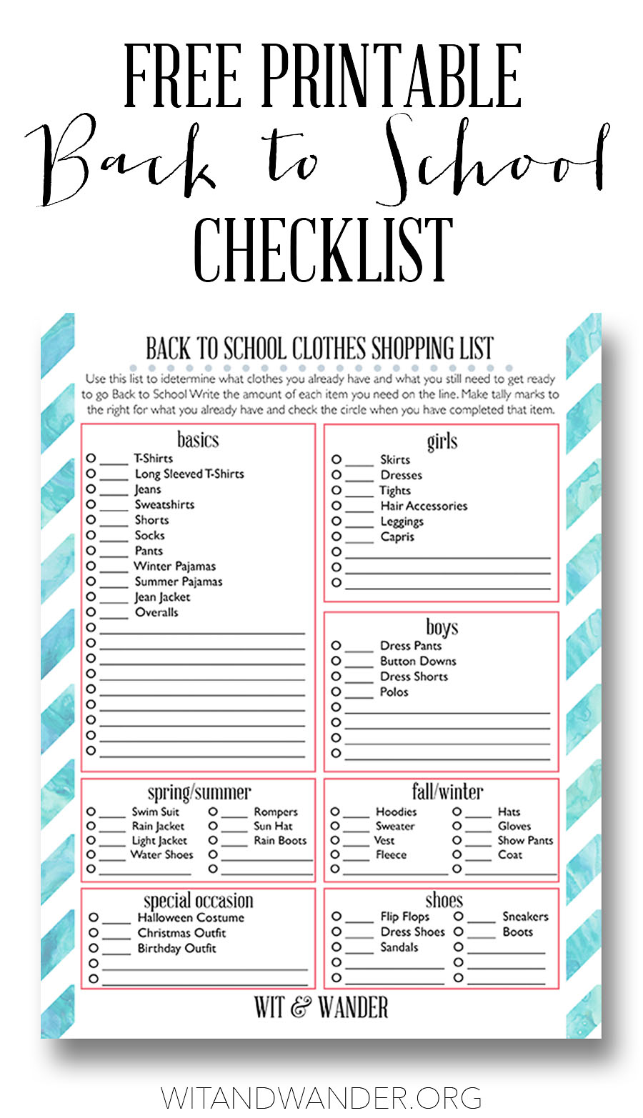 school shopping list freehold township high