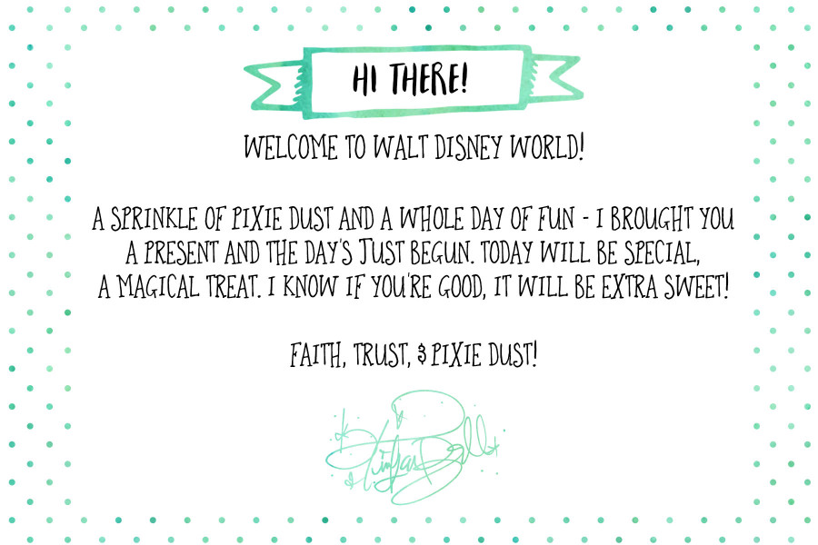 Free Printable Note from Tinker Bell for Disney World Vacation | Wit & Wander