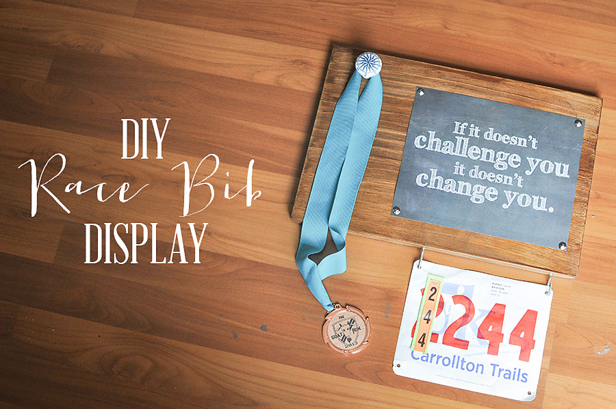 DIY Running Bibs and Medals Display