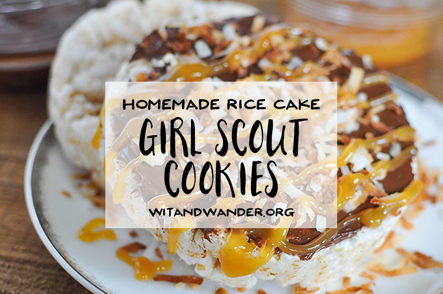 Rice Cake Samoa Girl Scout Cookie Inspired Rice Cake Samoas with Nutella, Chocolate, Caramel, and Coconut | Wit & Wander
