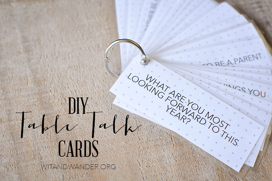 Free Printable Dinner Table Talk Cards Our Handcrafted Life