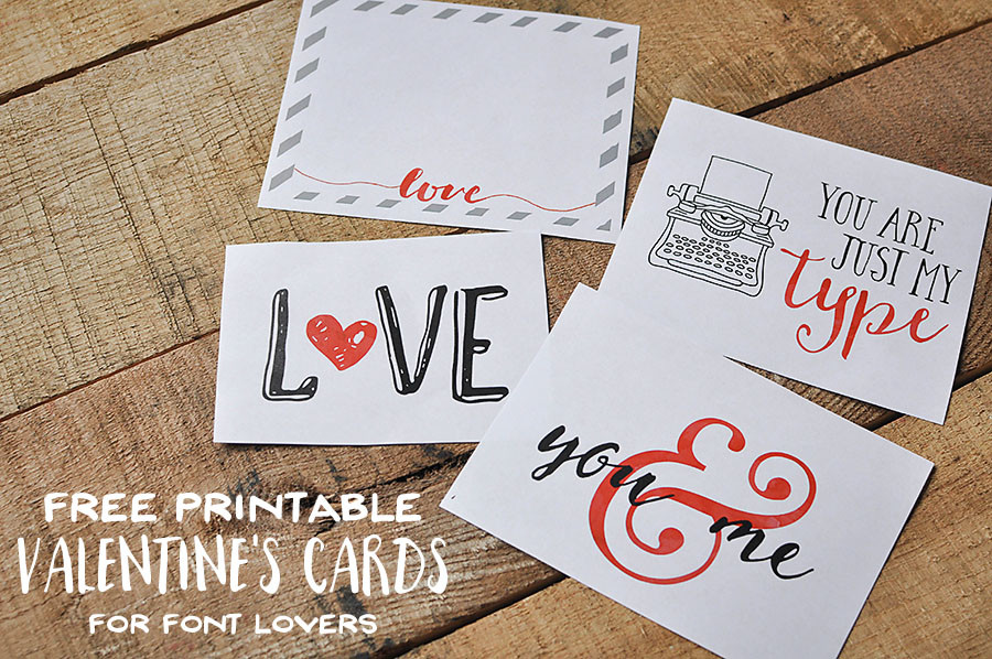 Free Printable Font Lovers Valentines | Megan Harney for By Dawn Nicole Header