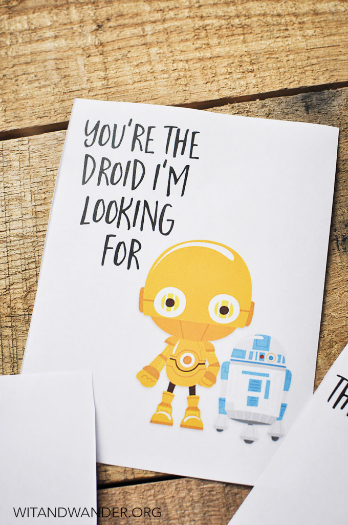 Free Printable Star Wars Valentines Day Card | Wit & Wander