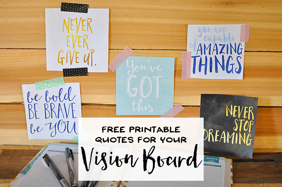 Vision Board Printable Quotes | Wit & Wander for By Dawn Nicole Header