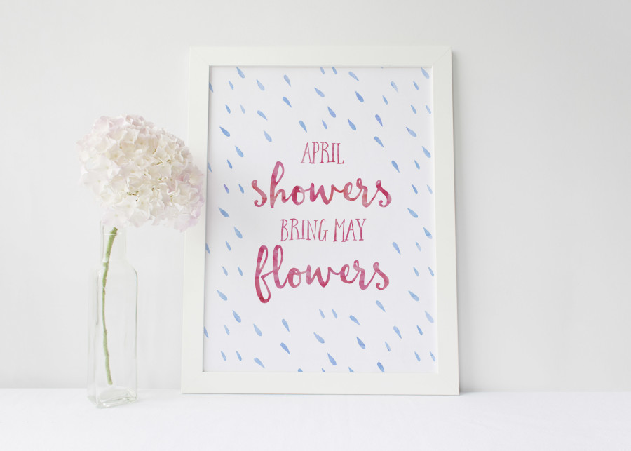 Free Printable April Showers Bring May Flowers | Wit & Wander