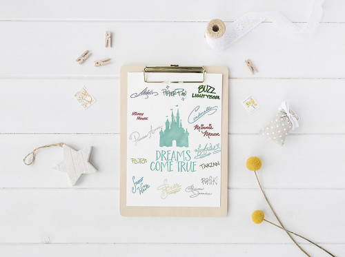 Free Walt Disney World Character Autograph Print - Our Handcrafted Life