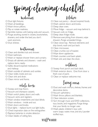 The Ultimate Cleaning Checklist