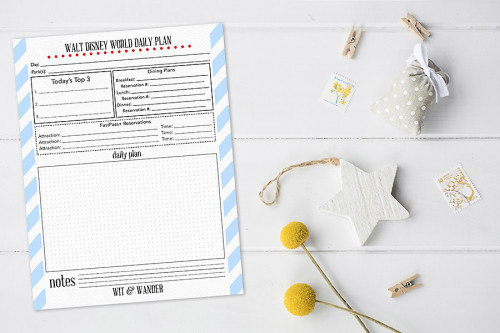 Free Printable Walt Disney World Daily Planner - Our Handcrafted Life