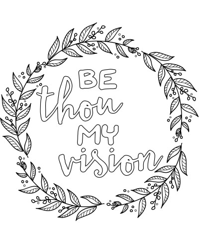 Be Thou My Vision - Free Printable Adult Coloring Pages - Hymns | Wit & Wander