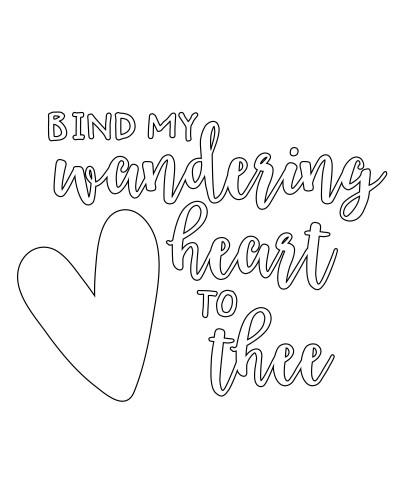 Bind My Heart - Free Printable Adult Coloring Pages - Hymns | Wit & Wander