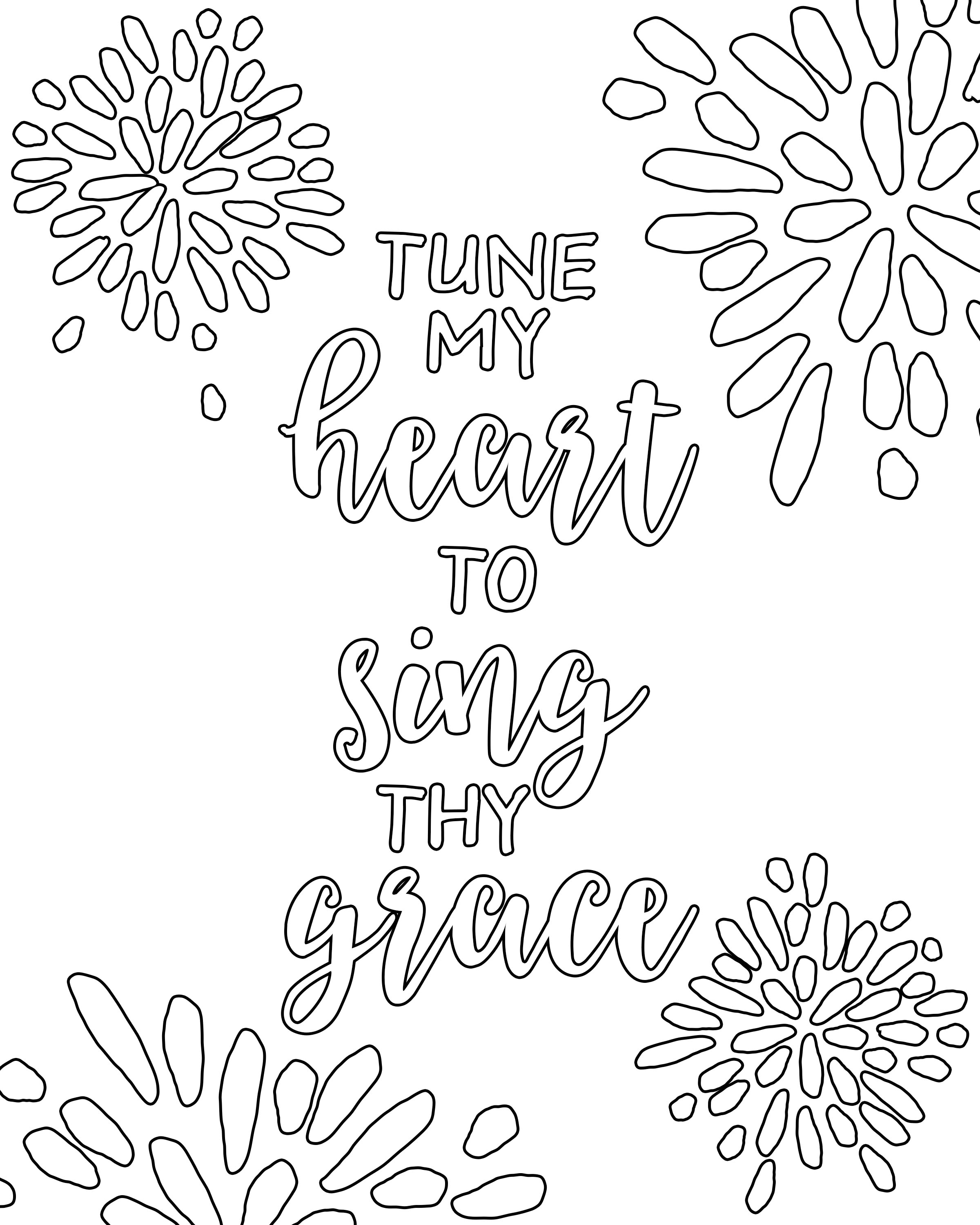 Christian Worship coloring page Instant download/church/  bible/God/hymns/music/color book/adult coloring