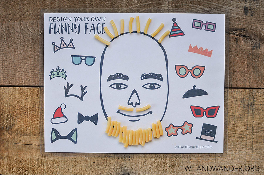DIY Funny Face Placemats for Kids with Back to Nature Mac and Cheese | Wit & Wander