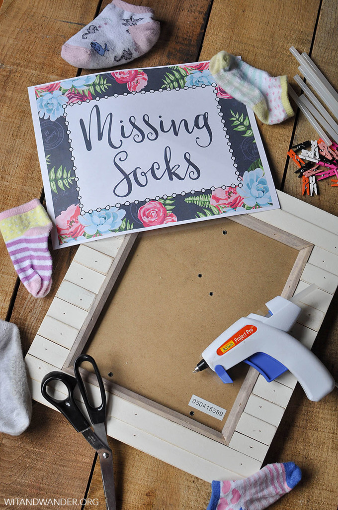 DIY Missing Socks Sign | Wit & Wander