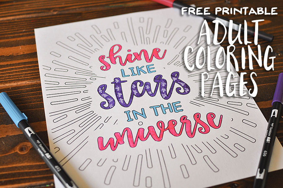 Free Printable Adult Coloring Pages | Wit & Wander