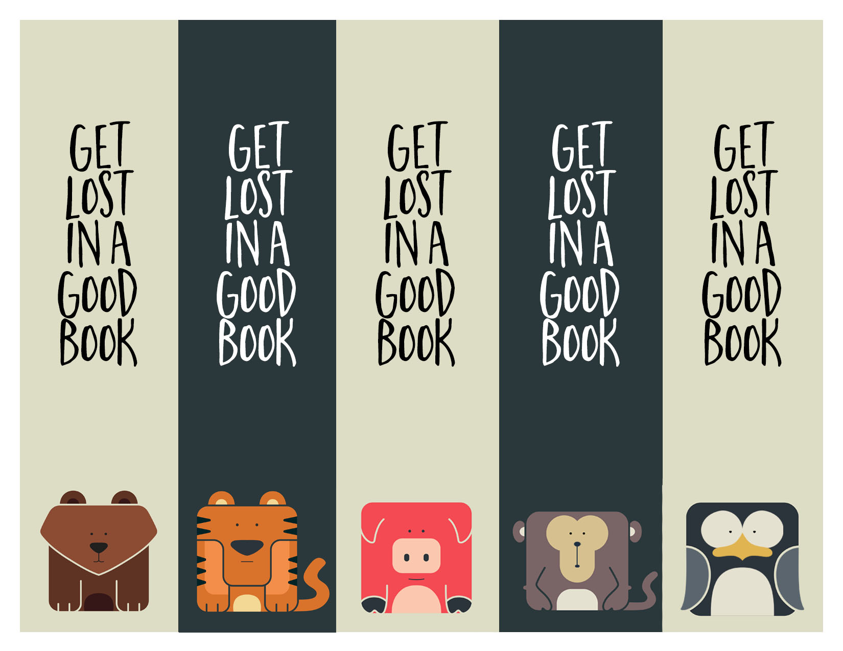 Free Printable Bookmarks for Book Week.