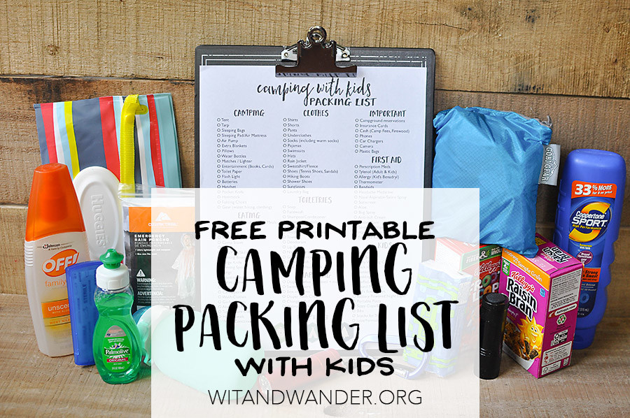 Camping with Kids - Free Printable Packing List - Our Handcrafted Life