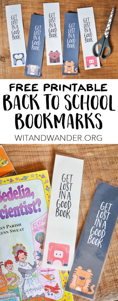 Free Printable Back to School Bookmarks - Wit & Wander