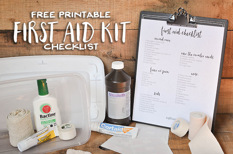 Free Printable First Aid Kit Checklist - Wit & Wander