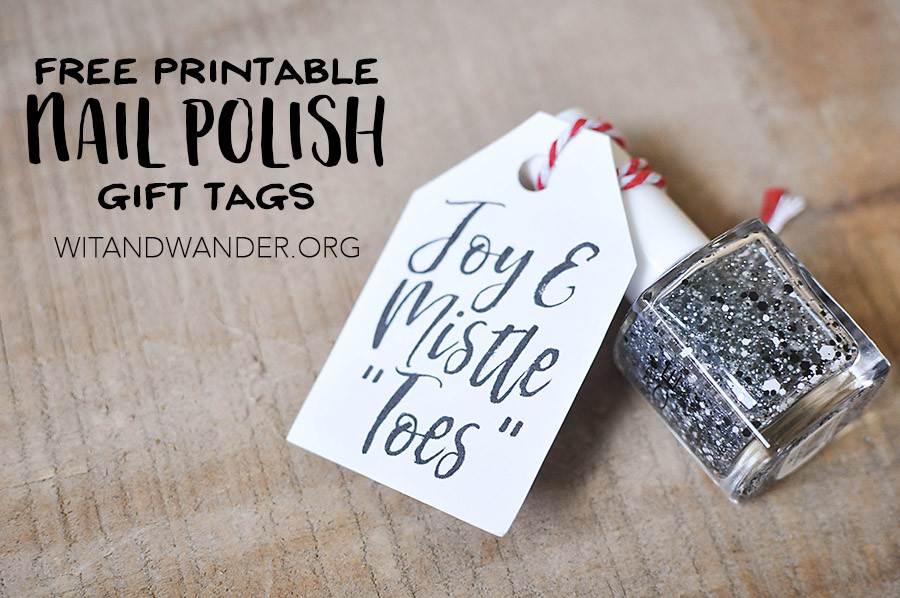 Free Printable Nail Polish Gift Tags - Wit & Wander