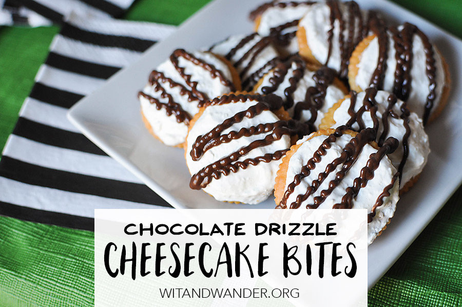 Chocolate Drizzle Cheesecake Bites | Wit & Wander