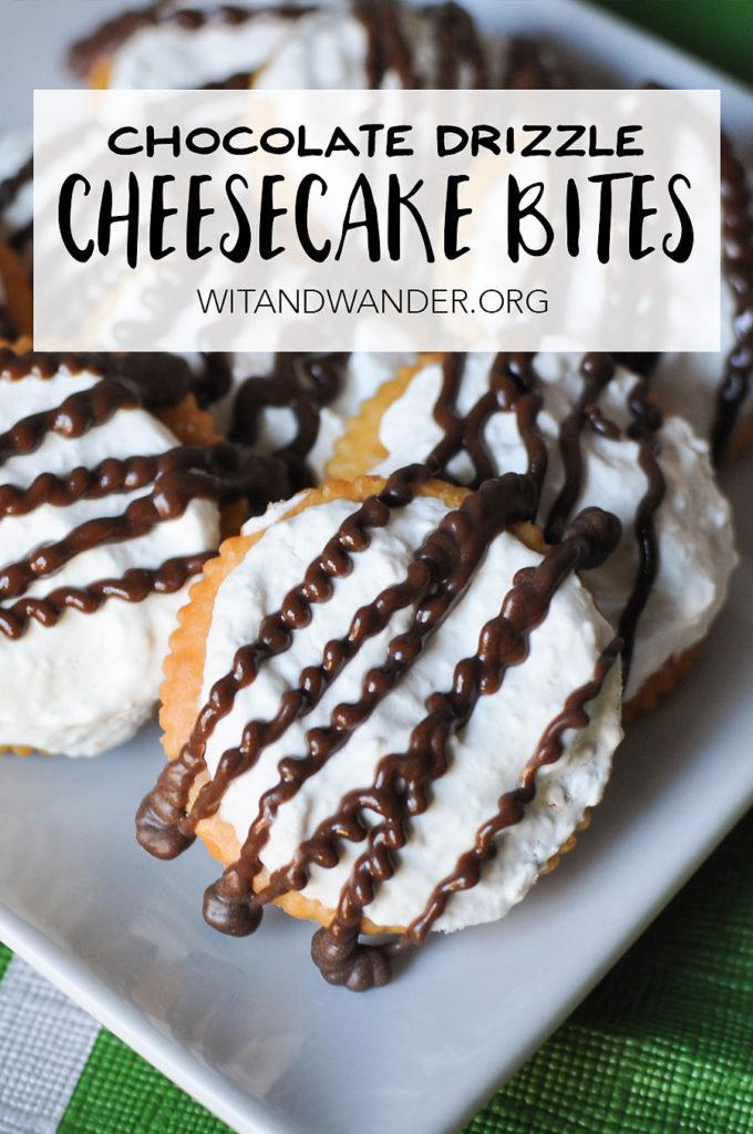 Chocolate Drizzle Cheesecake Bites | Wit & Wander