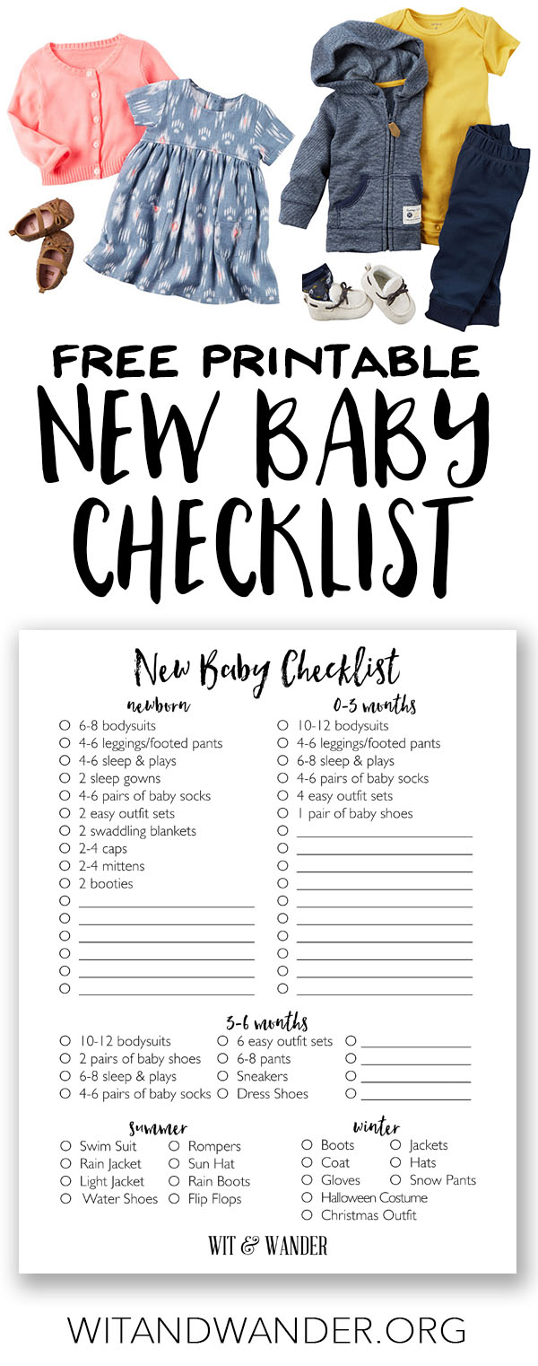 Printable Newborn Baby Checklist  Baby checklist newborn, Baby checklist, Newborn  baby shopping