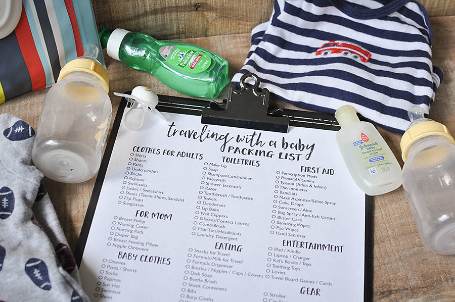 Free Printable Packing List for Traveling with a Baby - Wit & Wander