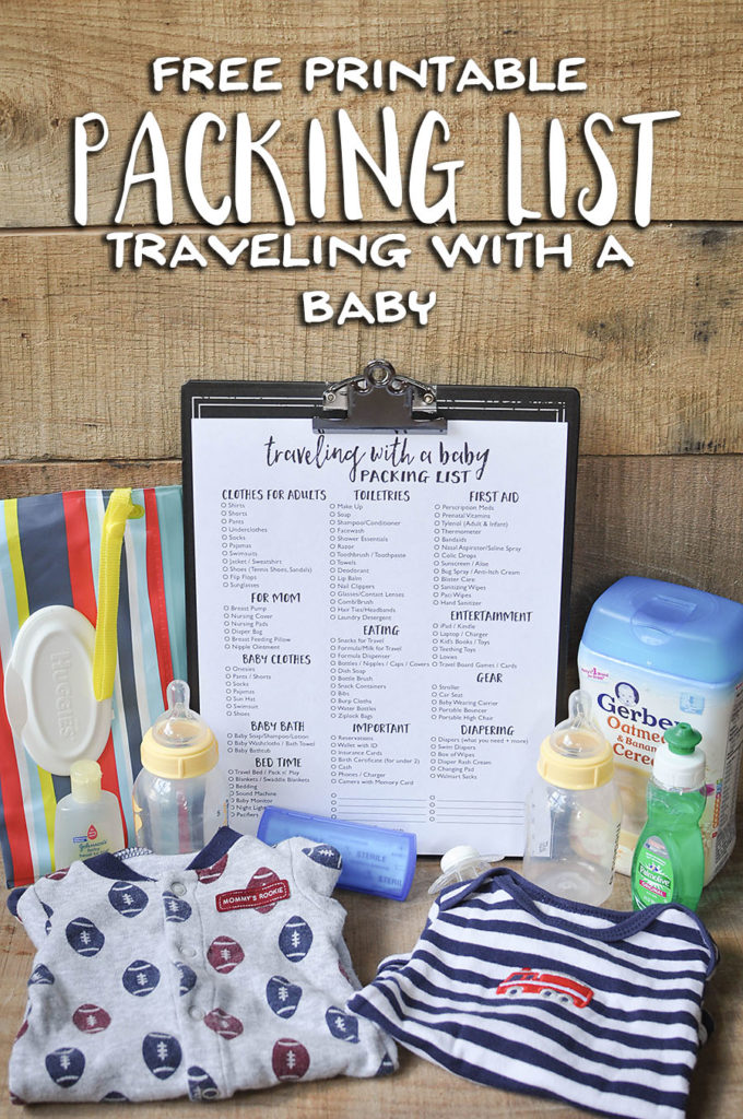 Free Printable Packing List for Traveling with a Baby - Wit & Wander