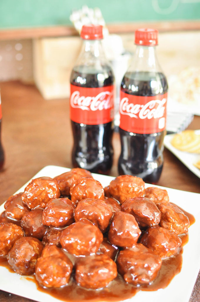 DIY Vintage Football Party Coca-Cola Meatballs - Wit & Wander