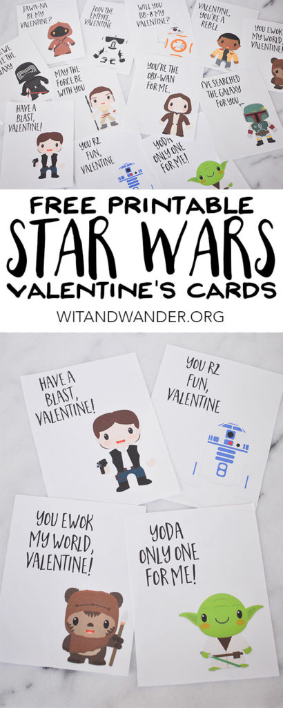 Free Printable Star Wars Valentines Day Card | Wit & Wander Part 2
