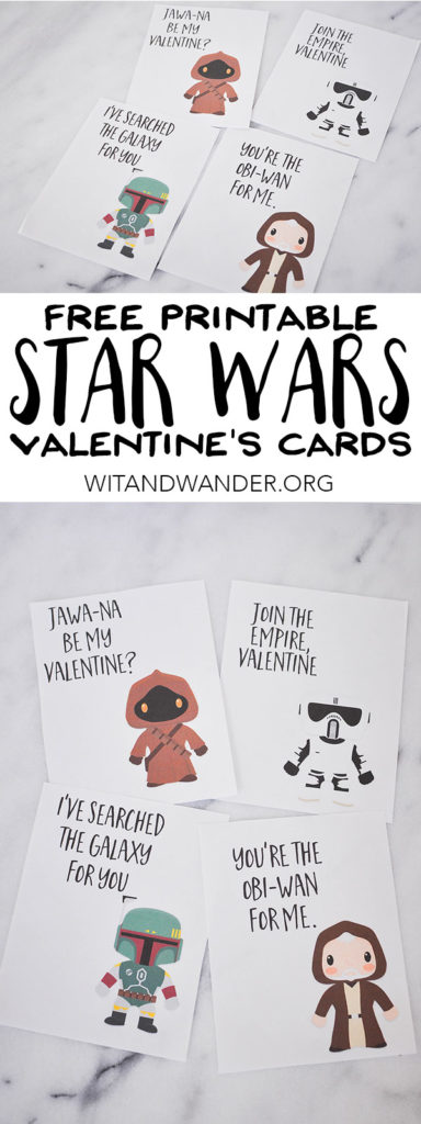 Free Printable Star Wars Valentines Day Card | Wit & Wander Part 2