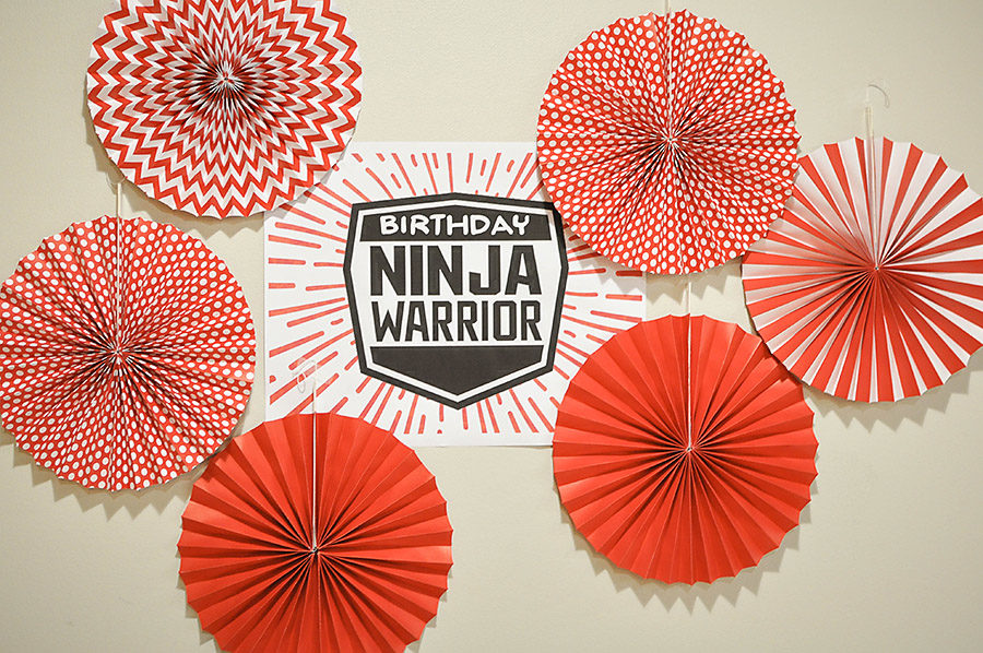 Ninja Warrior Birthday, Parkour Party, Printable Water Bottle