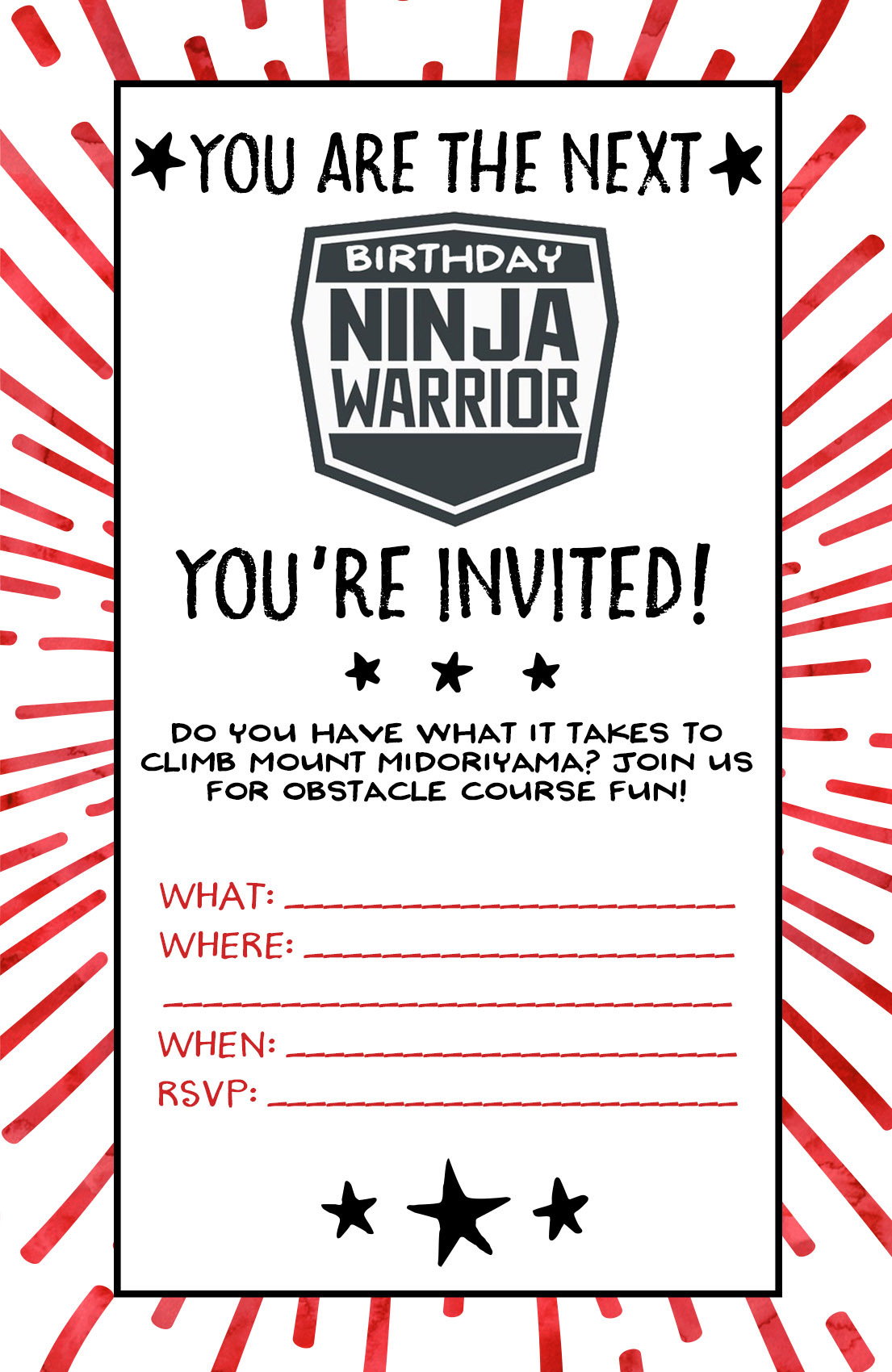 American Ninja Warrior Birthday Party - Our Handcrafted Life
