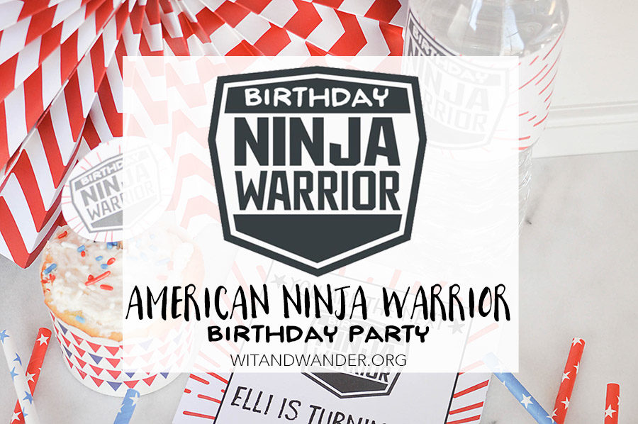 Ninja Warrior Birthday, Parkour Party, Printable Water Bottle