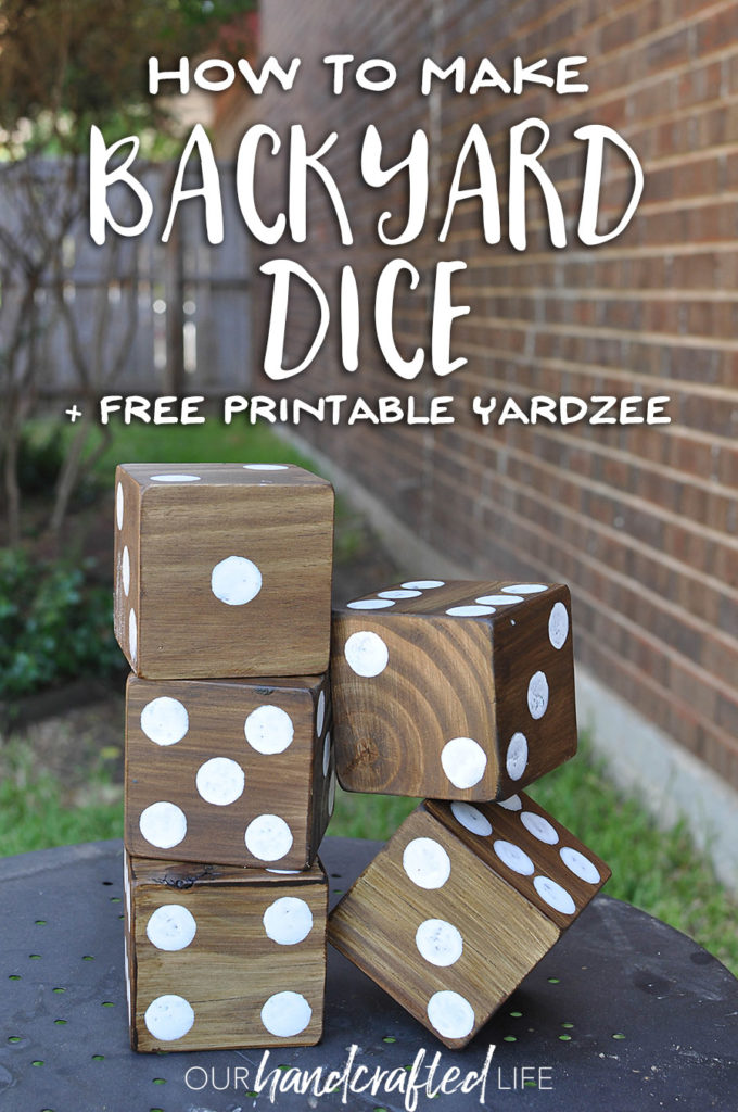 DIY Giant Backyard Dice - Our Handcrafted Life 5