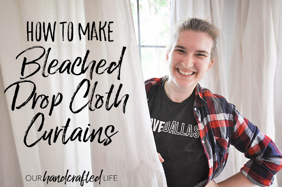 Make Your Own No-Sew Drop Cloth Curtains (Guest Room Makeover Wk 5 of 6)